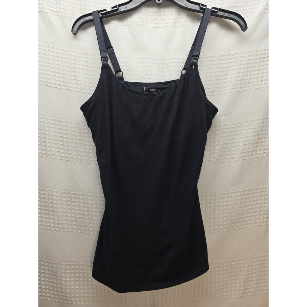 Sonoma Maternity Tank Top Black Size Small For Breastfeeding